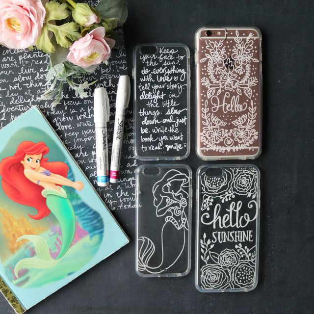DIY hand lettering on cell phone case via MAKE ful