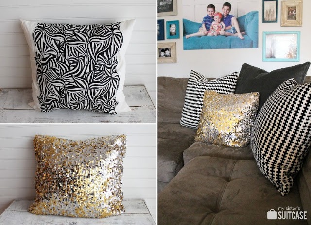DIY Pillow via my Sister's Suitcase