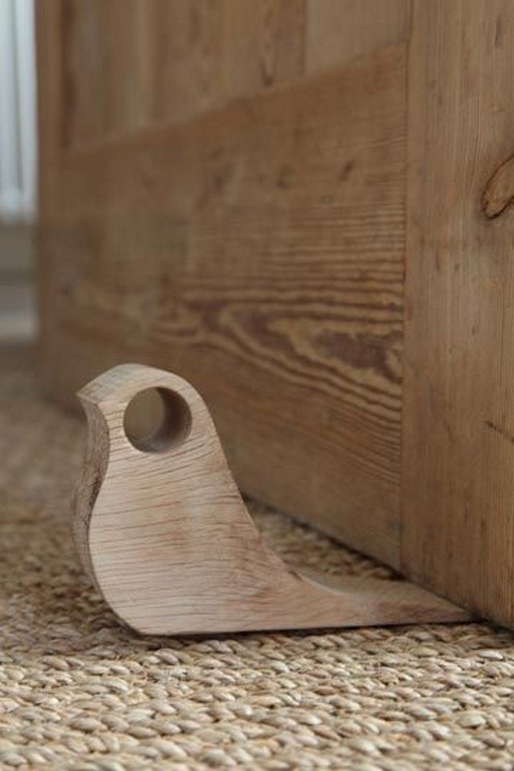 Wooden Bird Door Stopper