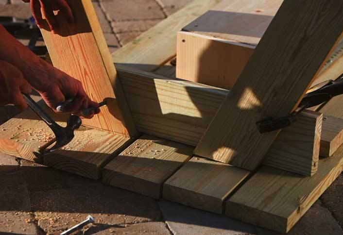 ATTACH LEGS via THE HOME DEPOT