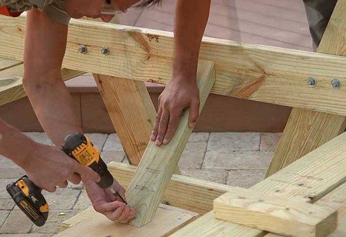 POSITION EACH BRACE via THE HOME DEPOT