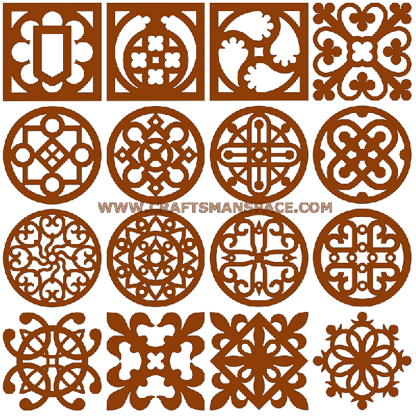 Scrollsaw Coaster Patterns via Craftsmanspace