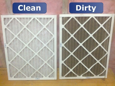 clean dirty central air filter via Eco Clean Madison