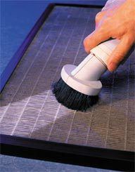 Cleaning HEPA Pure Air Filters via WEB Products