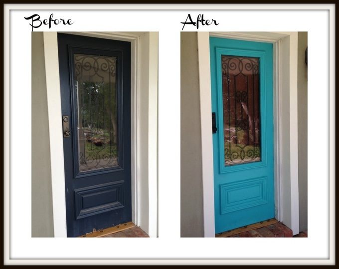 Front Door: Before & After via  FOR THE LOVE CREATIONS