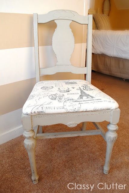 Antique chairs DIY Chalk Paint via ClassyClutter