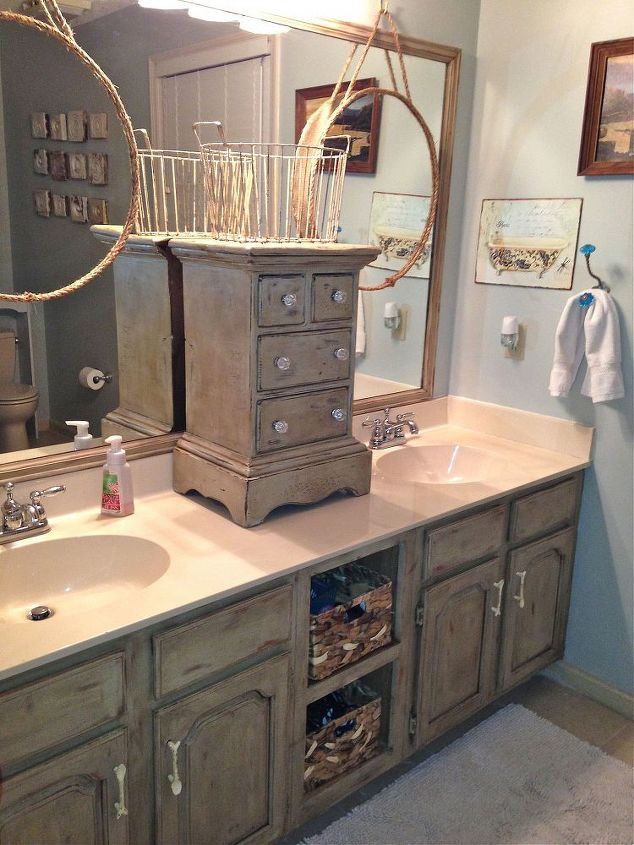 Bathroom Vanity Makeover with Annie Sloan Chalk Paint via hometalk