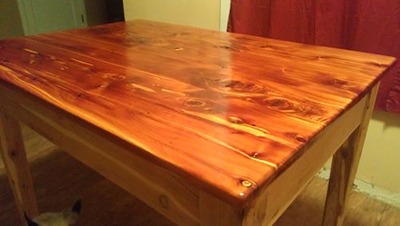 Juniper Table Restoration with Teak Oil via Lumber Jocks