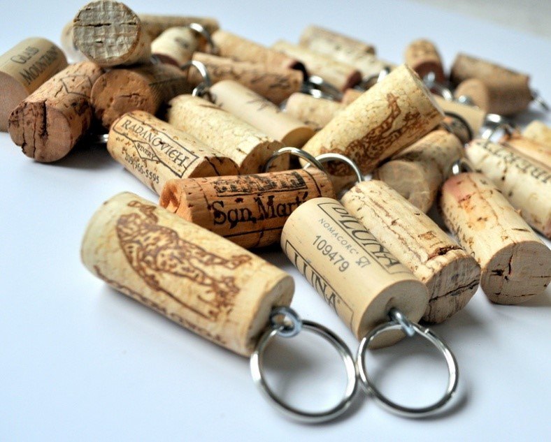DIY Wine Cork Keychains