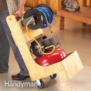 Air Compressor Cart via familyhandyman.com