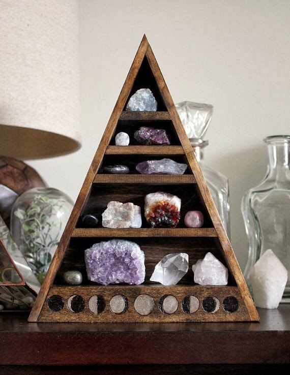 stone and violet moon crystal shelf via Esty