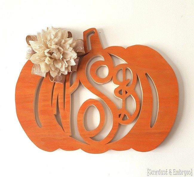 Wooden Monogram Wreath