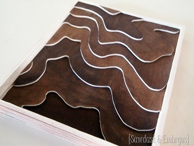 Wooden Topography Map Art